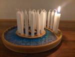 Keramická adventní spirála modrá