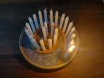 Keramická adventní spirála v pastelových barvách